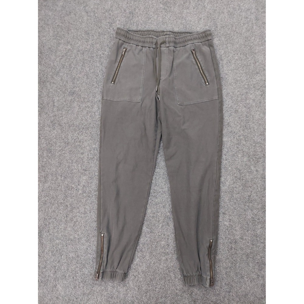 Athleta Farallon Jogger Pants Womens 6 Gray Zipper Pockets Athletic Zip Ankle